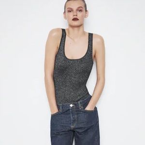 Zara sparkly knit bodysuit